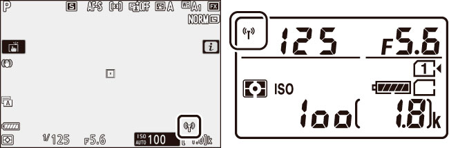Men� de configuraci�n | Icono de Wi-Fi en la pantalla de disparo 